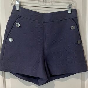 J. Crew High Waist Blue Shorts with Nautical Design